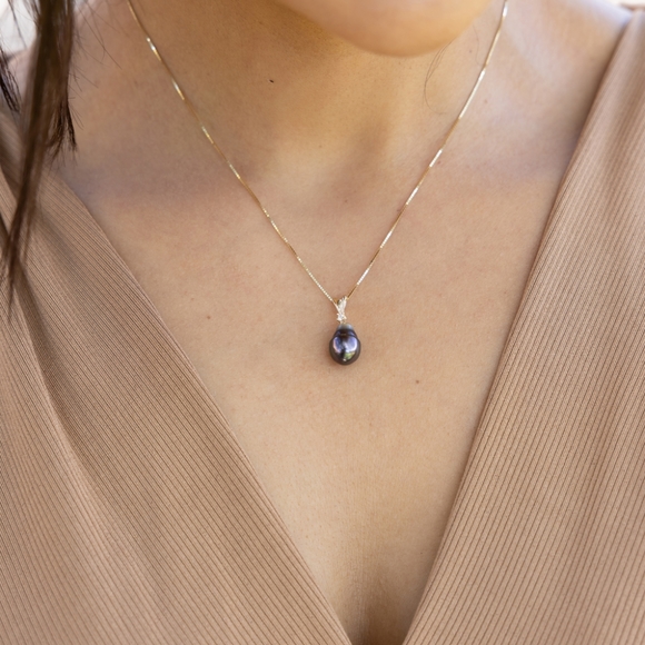 Tahitian pearl pendant - Picture 2 of 3